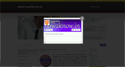 Desktop Screenshot of how2know.in